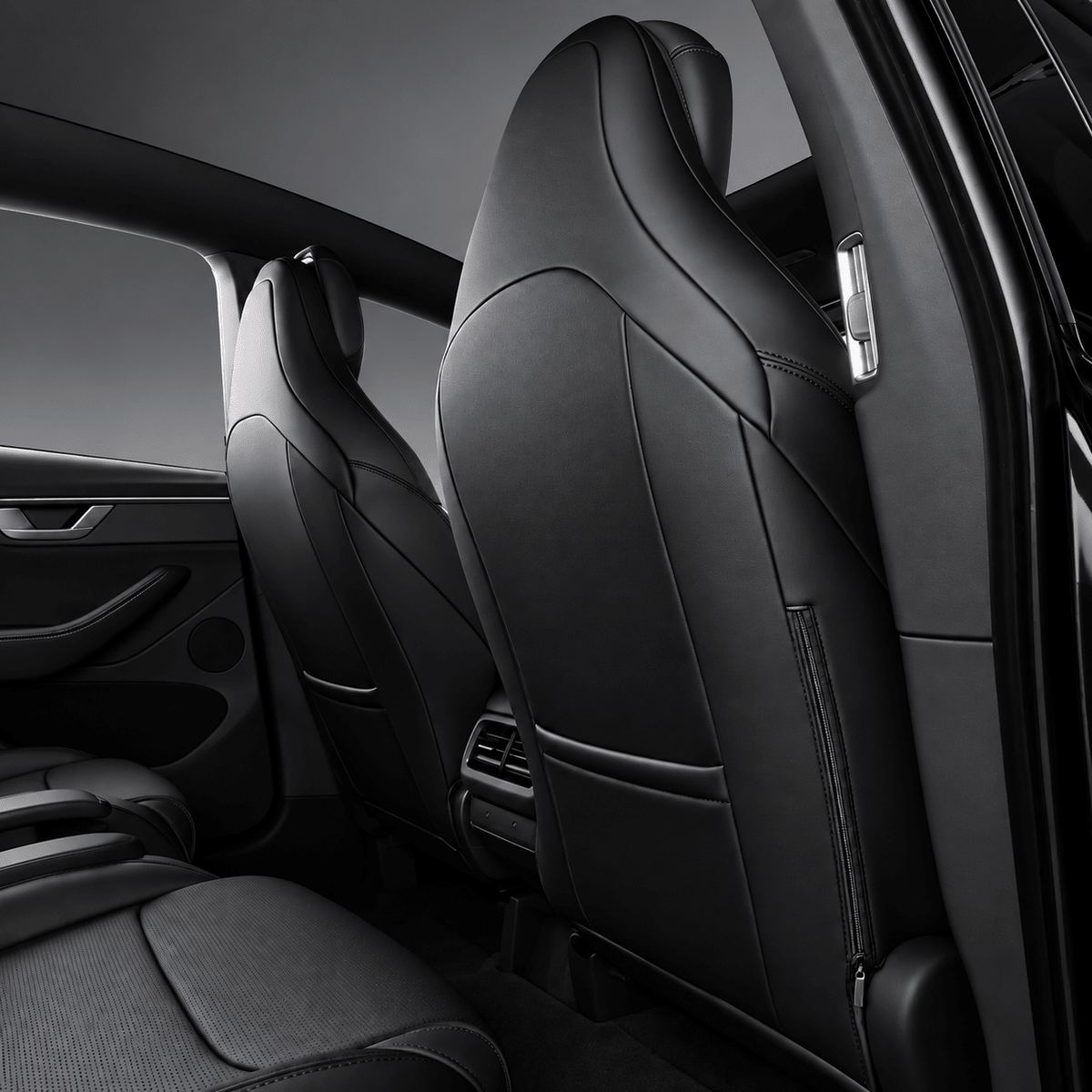 Sikunuo Leather Seat Covers for Tesla Model YL 6-Seater