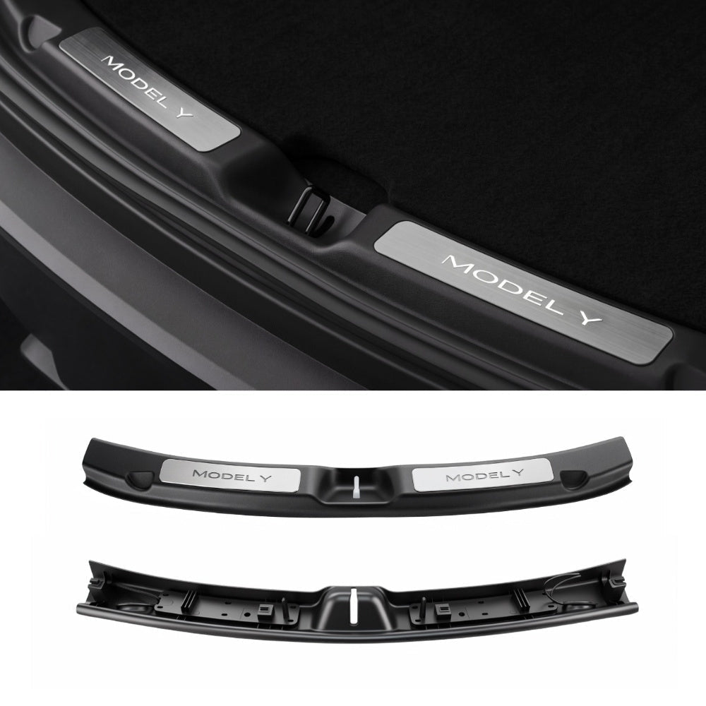 Sikunuo LED Illuminated Welcome Pedal Trunk Sill Protector for Model Y Juniper