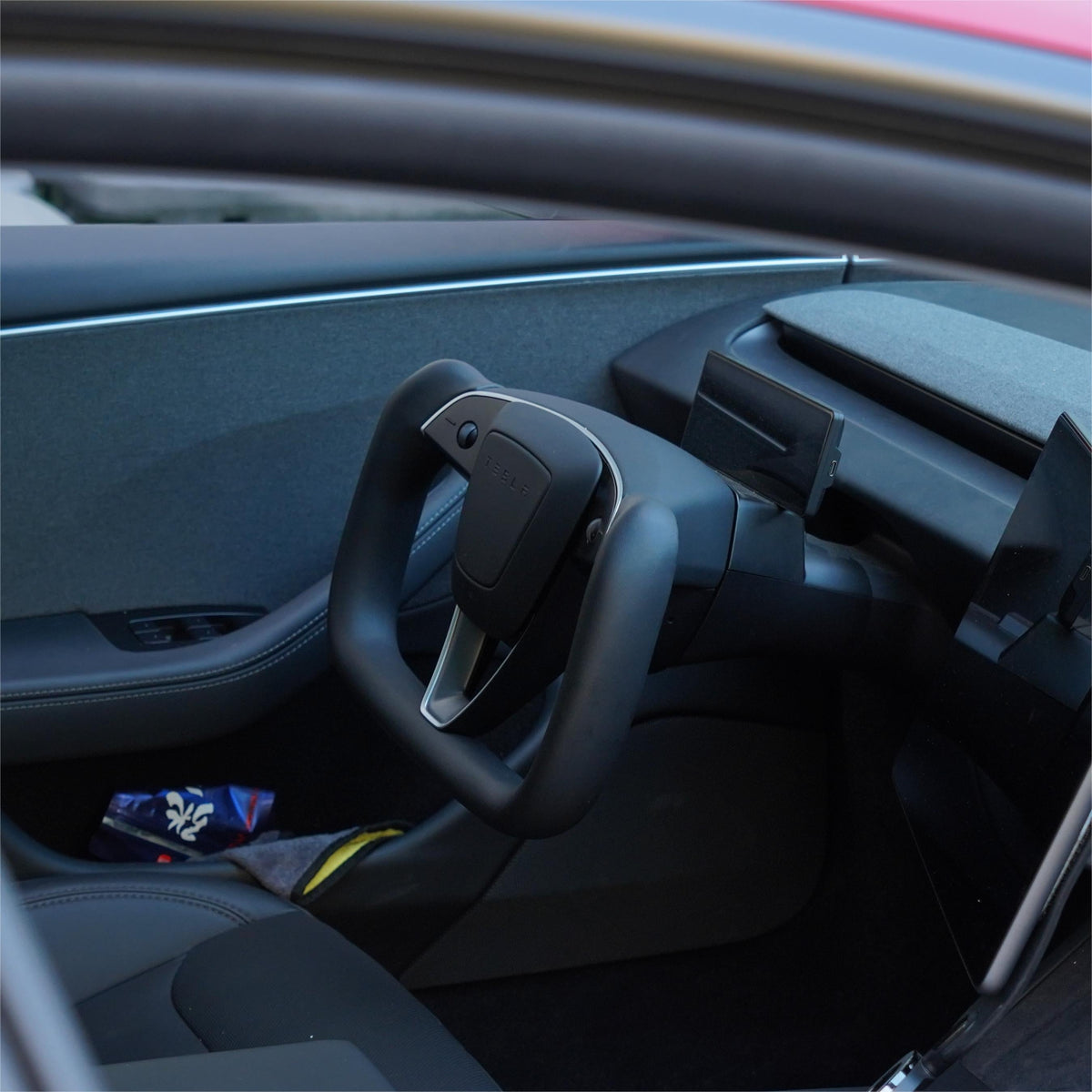 Sikunuo Model 3 Highland / Model Y Juniper Yoke Plaid Steering Wheel