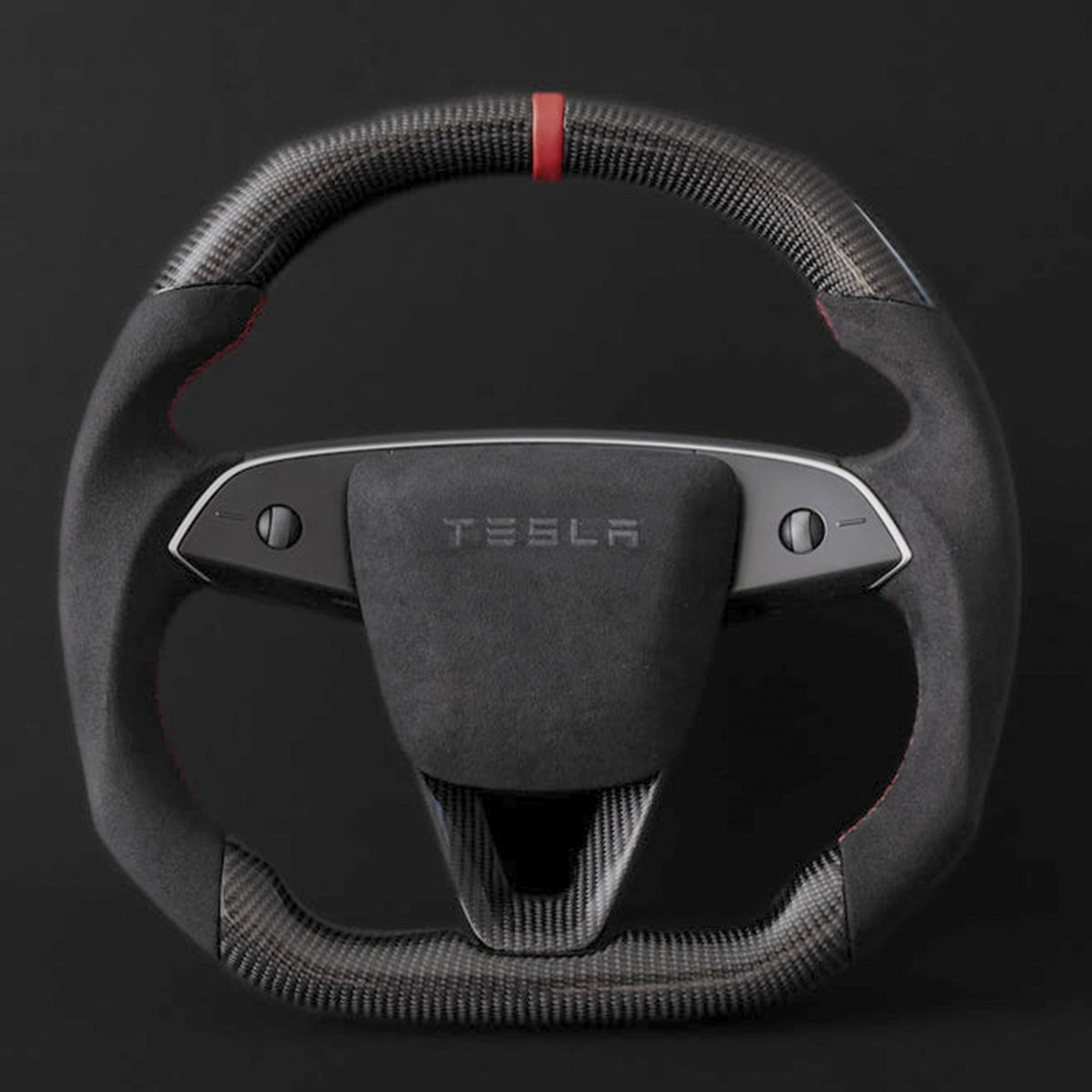 Sikunuo Alcantara Carbon Fiber Steering Wheel for Model 3 Highland / Model Y Juniper