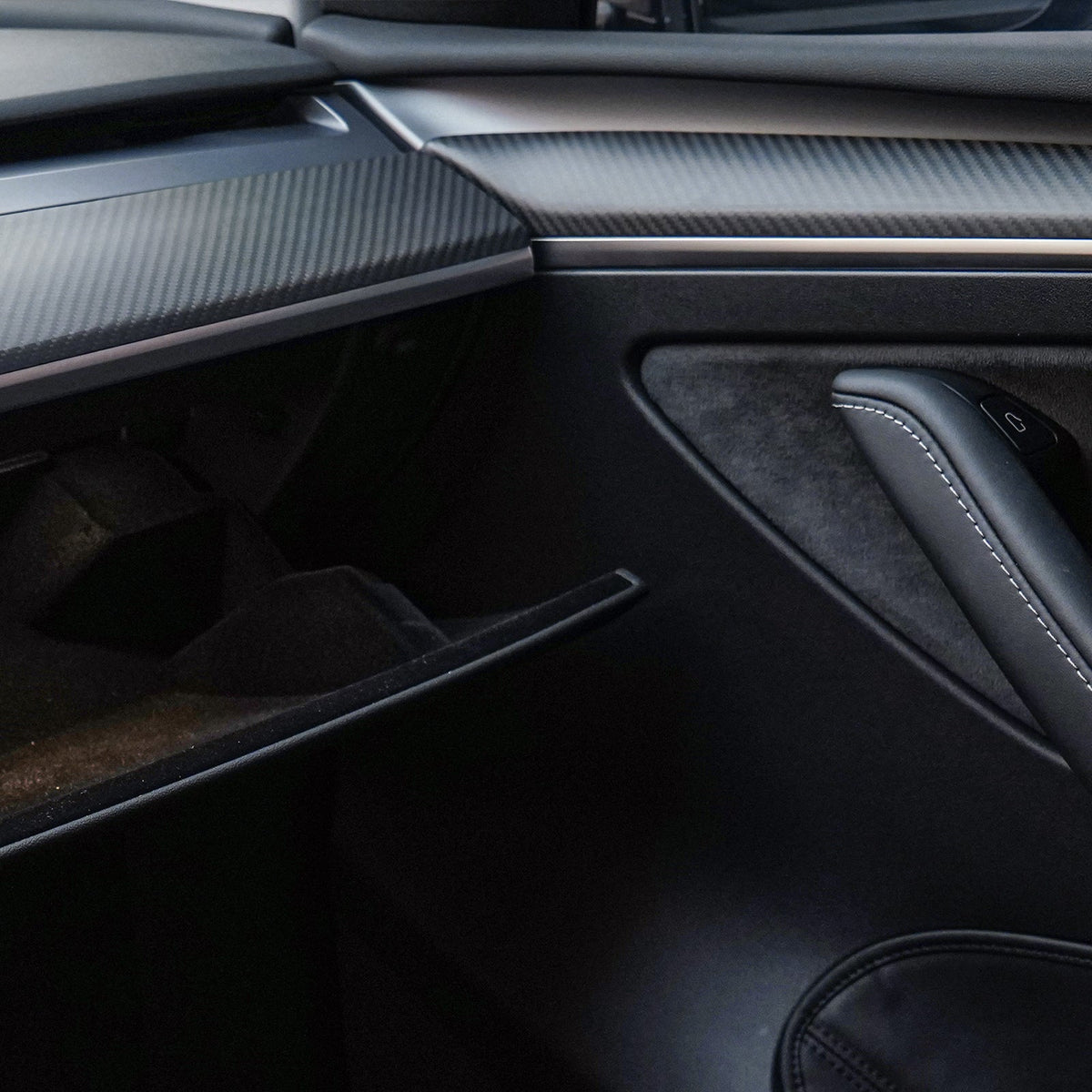 Sikunuo Model 3 / Y Door Panel Trim - Carbon Fiber Interior Mods【2pcs】