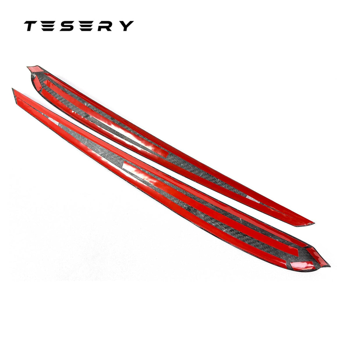 Sikunuo Model 3 / Y Door Panel Trim - Carbon Fiber Interior Mods【2pcs】