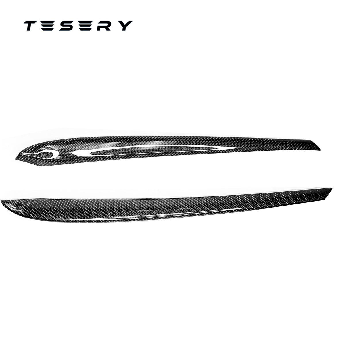 Sikunuo Model 3 / Y Door Panel Trim - Carbon Fiber Interior Mods【2pcs】