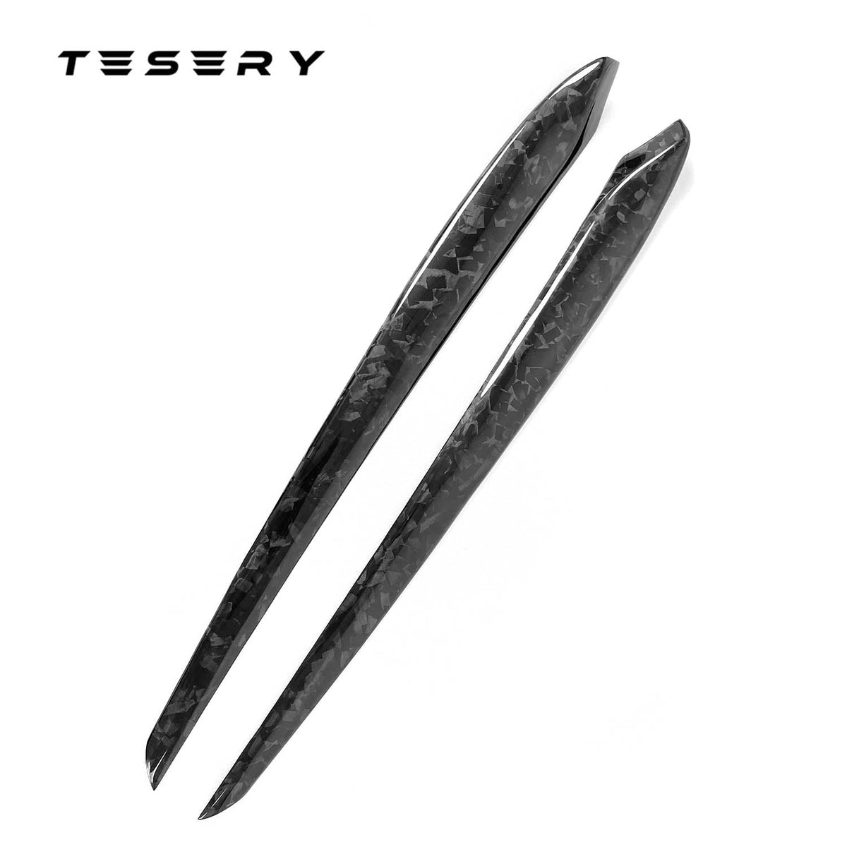 Sikunuo Model 3 / Y Door Panel Trim - Carbon Fiber Interior Mods【2pcs】
