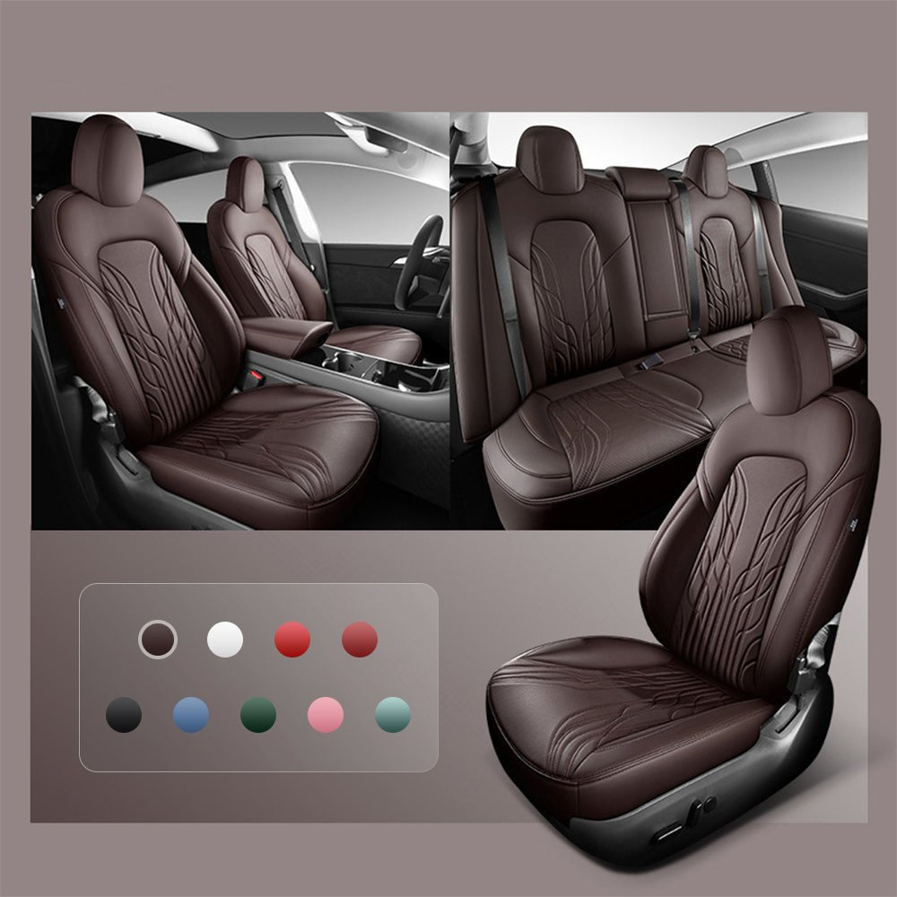 Sikunuo Nappa Leather Seat Covers for Model 3 Highland & Model Y Juniper