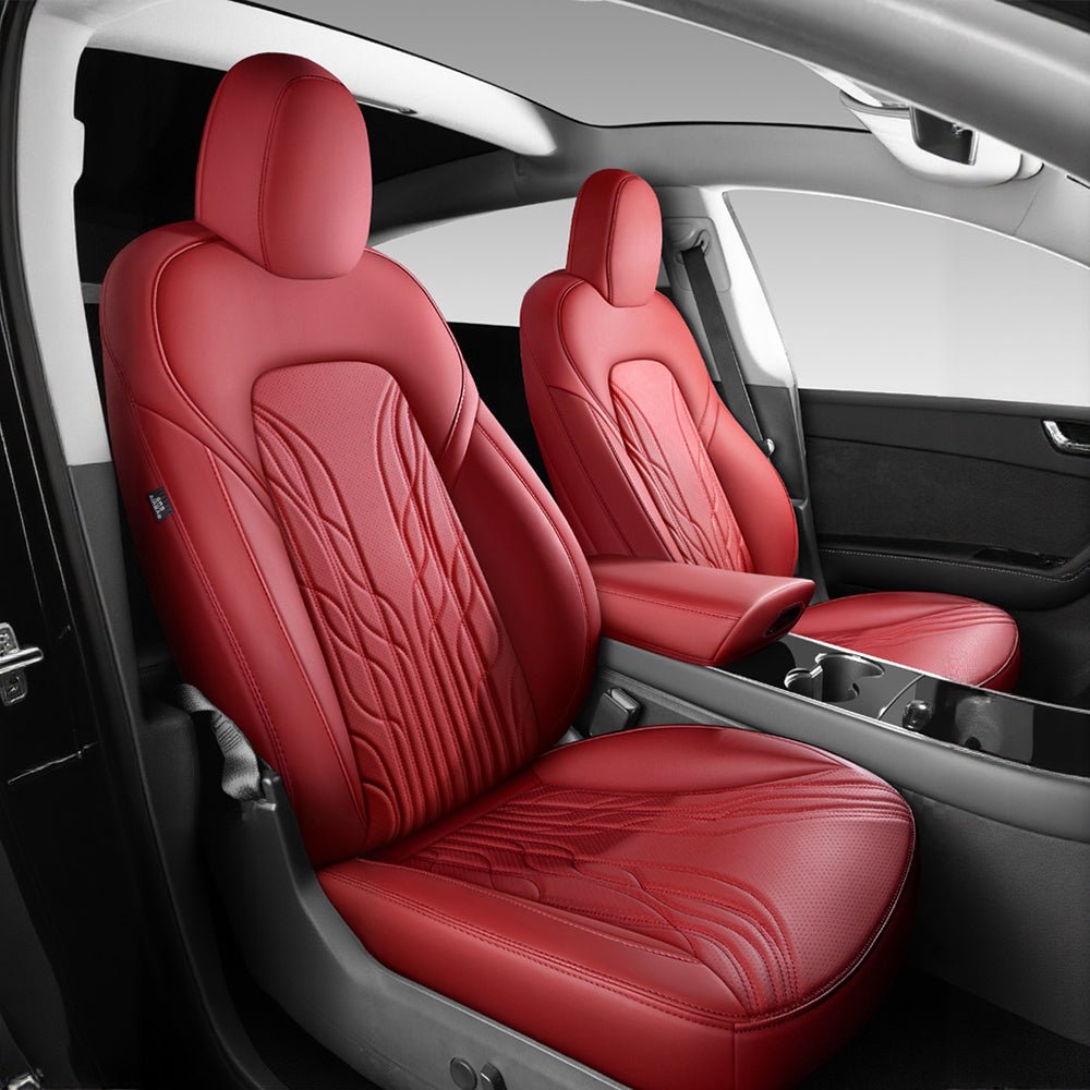 Sikunuo Nappa Leather Seat Covers for Model 3 Highland & Model Y Juniper