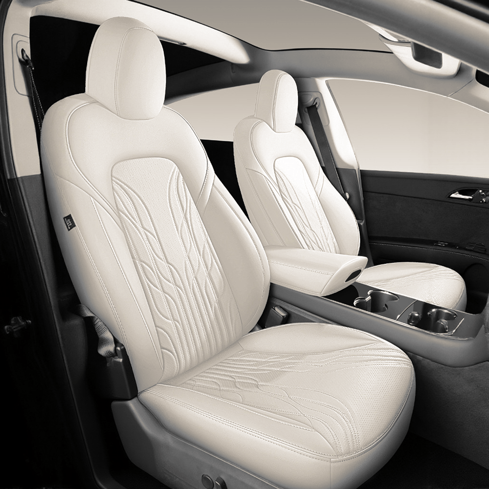 Sikunuo Nappa Leather Seat Covers for Model 3 Highland & Model Y Juniper