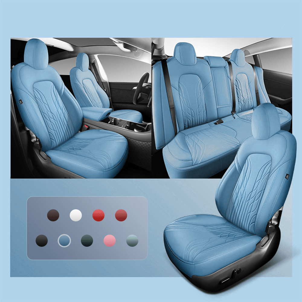 Sikunuo Nappa Leather Seat Covers for Model 3 Highland & Model Y Juniper