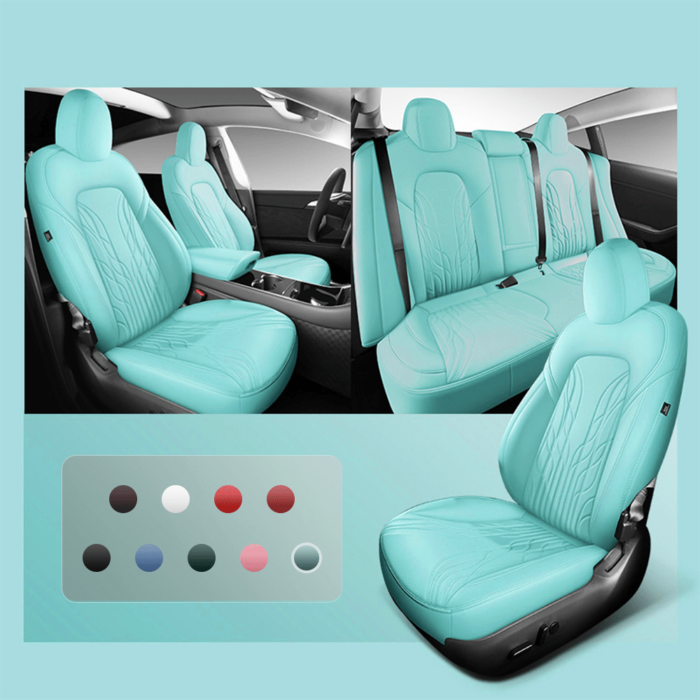 Sikunuo Nappa Leather Seat Covers for Model 3 Highland & Model Y Juniper