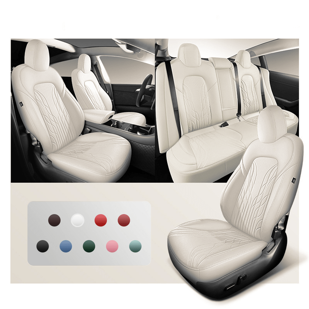 Sikunuo Nappa Leather Seat Covers for Model 3 Highland & Model Y Juniper