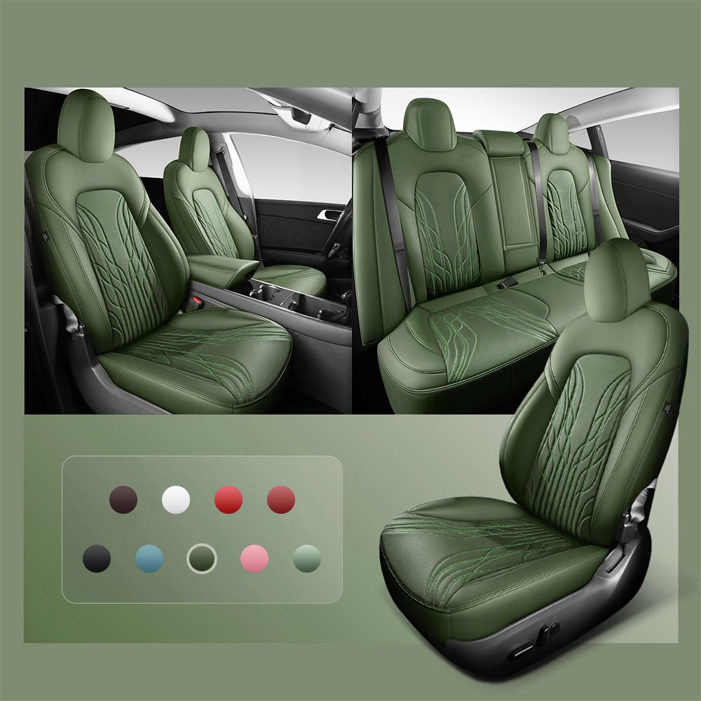 Sikunuo Nappa Leather Seat Covers for Model 3 Highland & Model Y Juniper