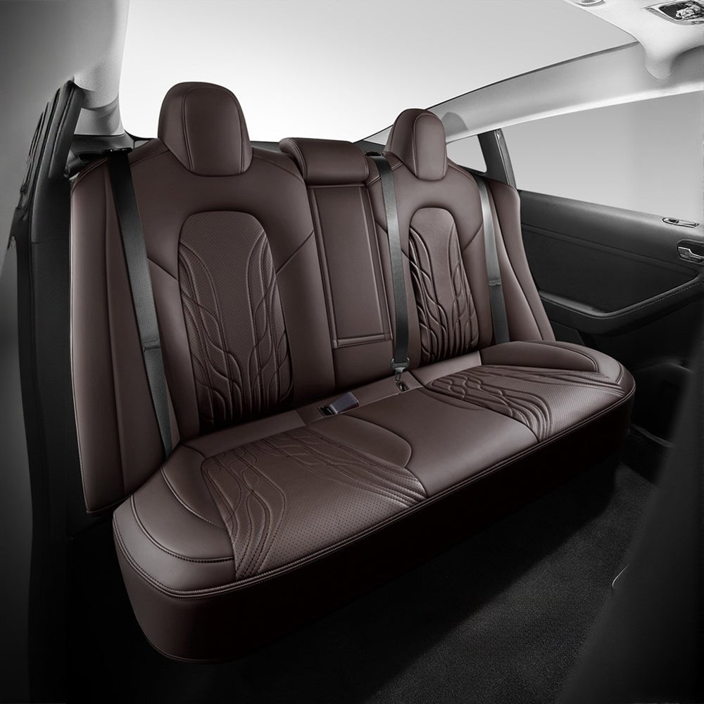 Sikunuo Nappa Leather Seat Covers for Model 3 Highland & Model Y Juniper