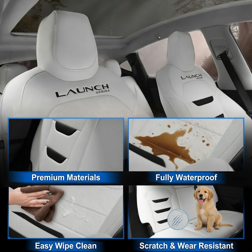 Sikunuo Nappa Leather Seat Covers for Tesla Model 3 & Model Y