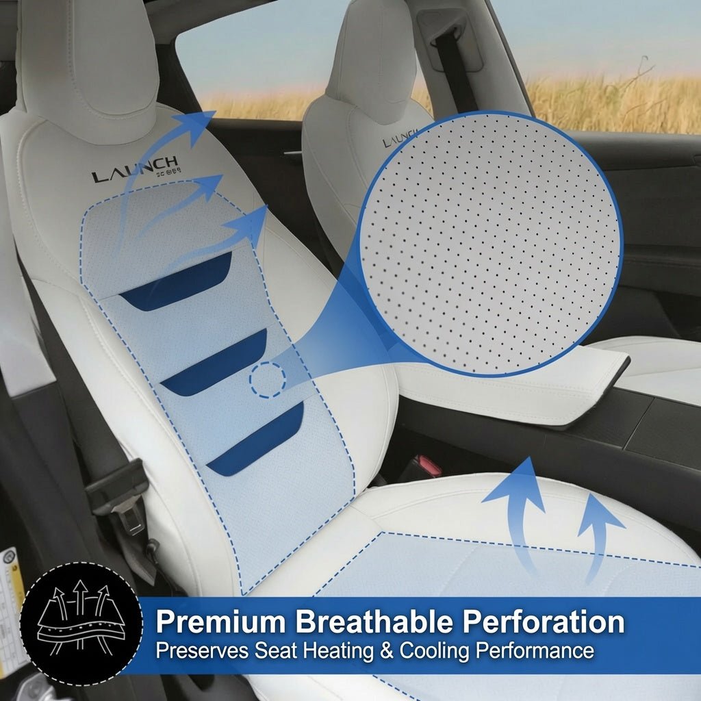 Sikunuo Nappa Leather Seat Covers for Tesla Model 3 & Model Y