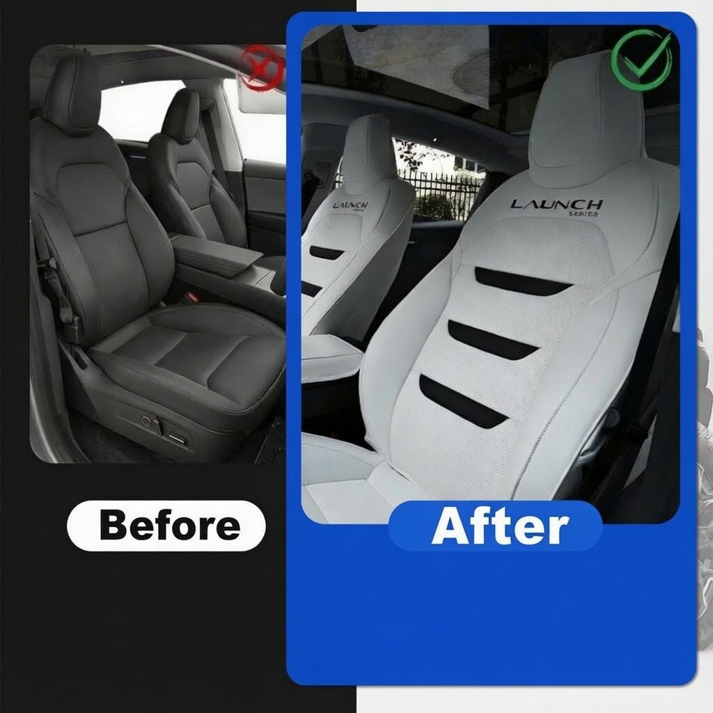 Sikunuo Nappa Leather Seat Covers for Tesla Model 3 & Model Y