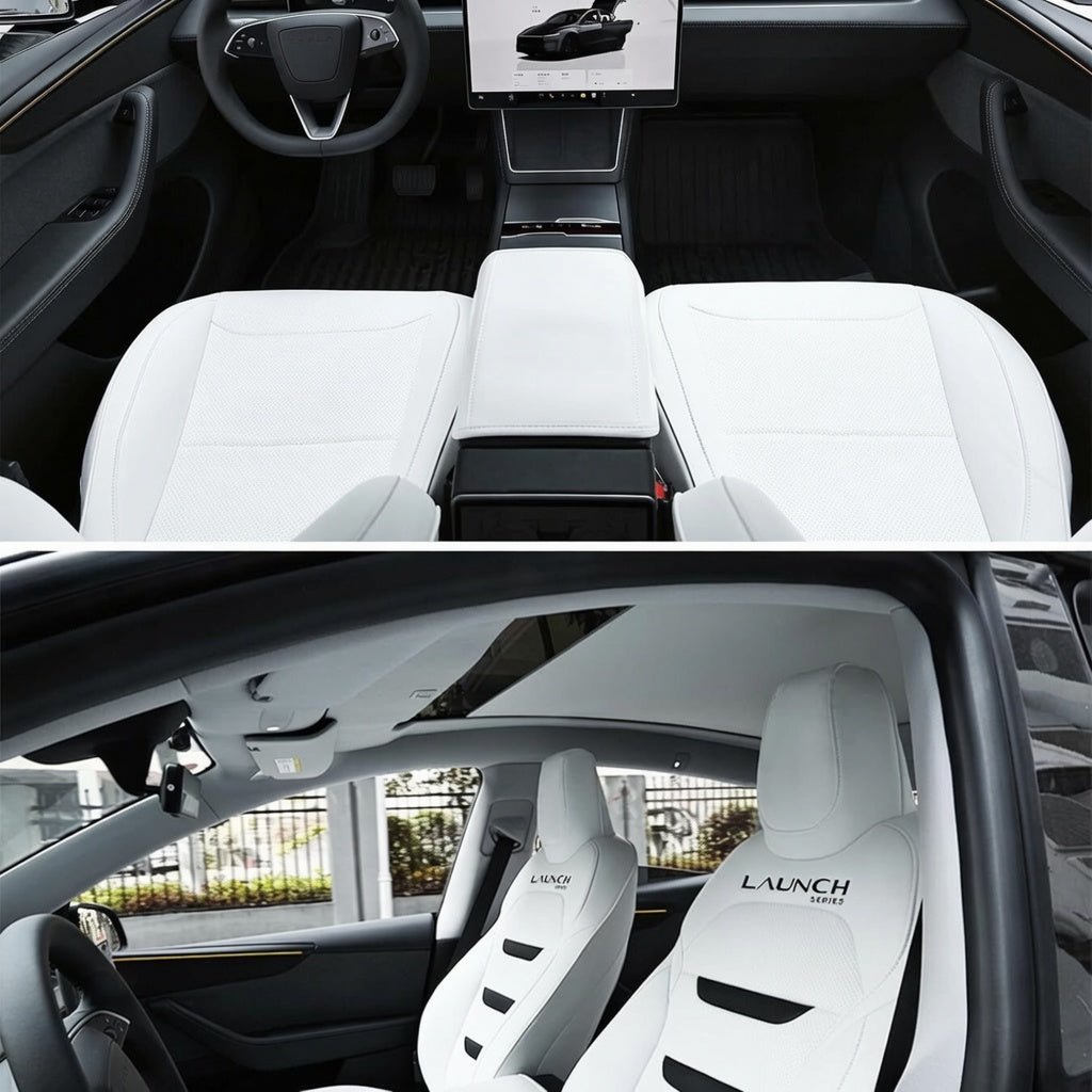 Sikunuo Nappa Leather Seat Covers for Tesla Model 3 & Model Y