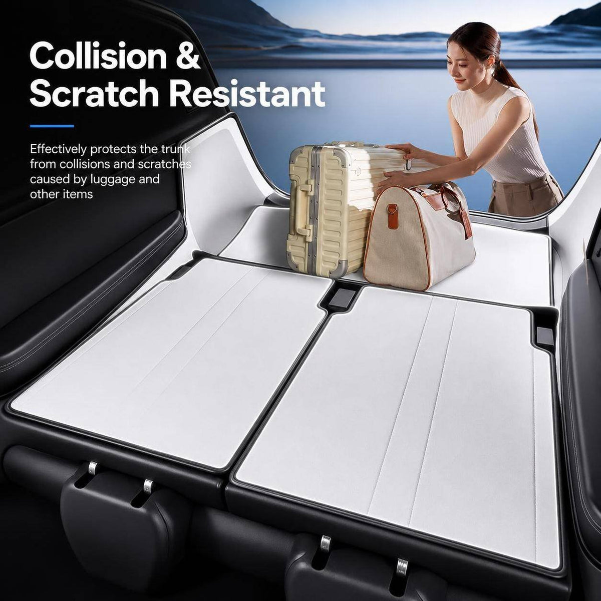Sikunuo Nappa Leather Trunk Mats for Model YL 6-Seater (5PCS)