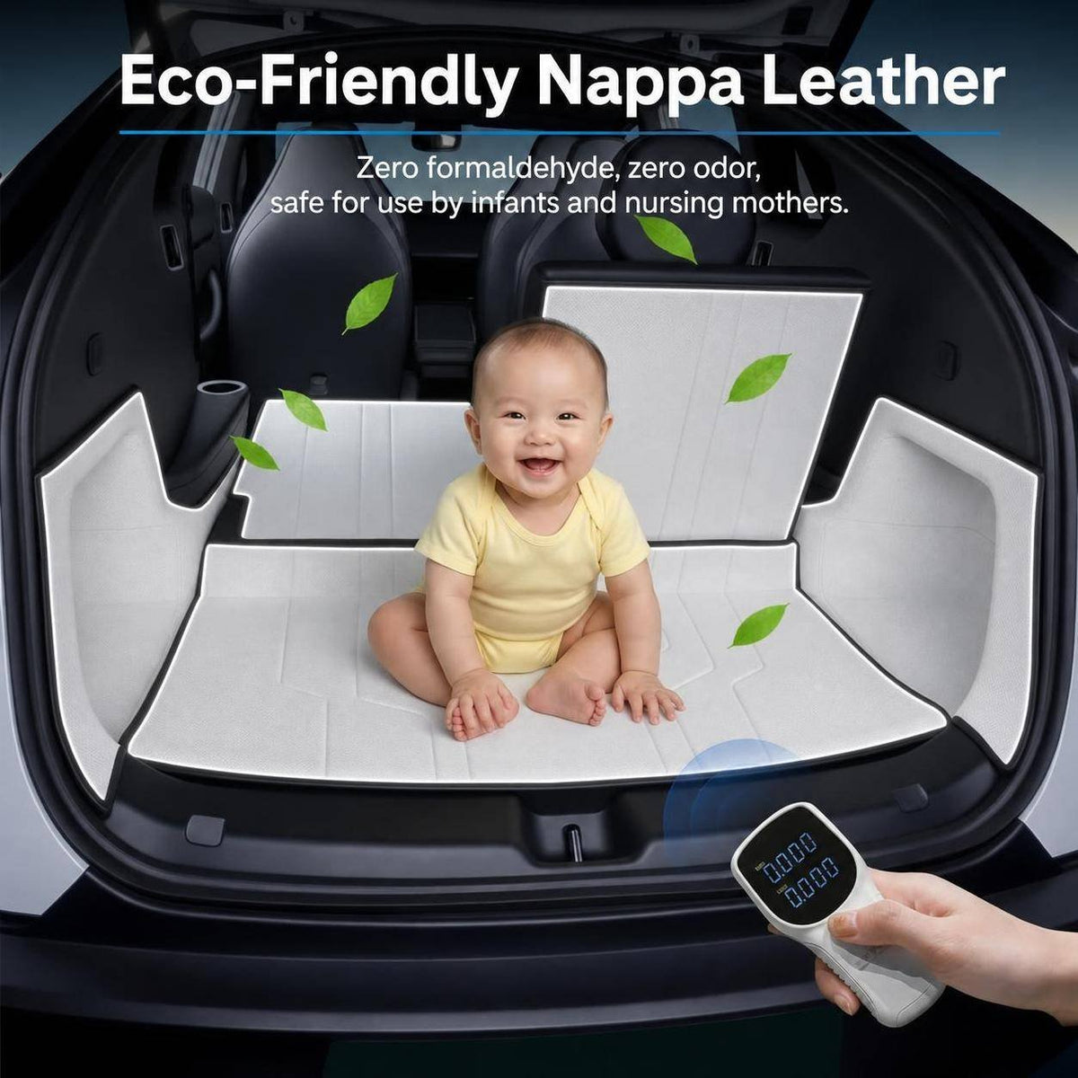 Sikunuo Nappa Leather Trunk Mats for Model YL 6-Seater (5PCS)