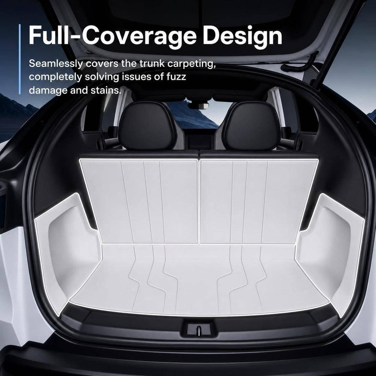 Sikunuo Nappa Leather Trunk Mats for Model YL 6-Seater (5PCS)