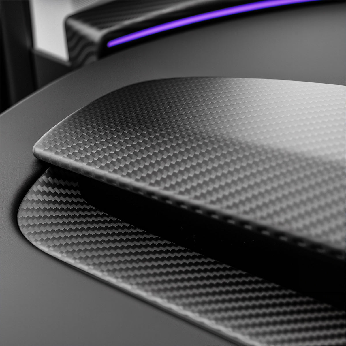 Sikunuo Real Dry Carbon Fiber Dashboard Cover Overlay for Model 3 Highland / Model Y Juniper
