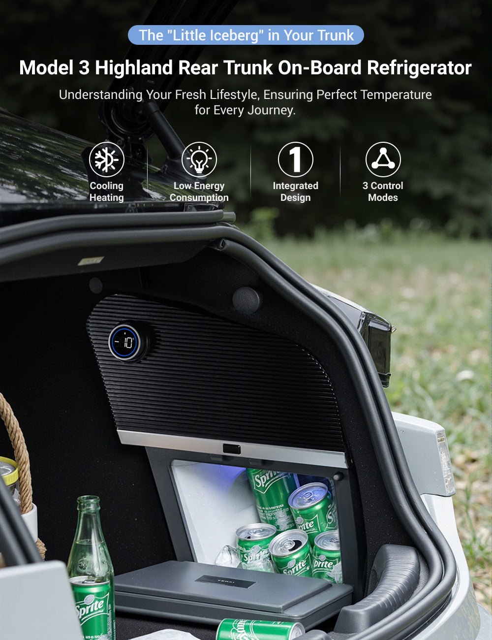 Model 3 Highland Rear Trunk Refrigerator | Sikunuo