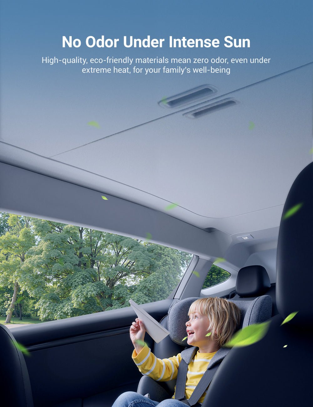 Sikunuo Retractable Sun Shade for Model Y Juniper
