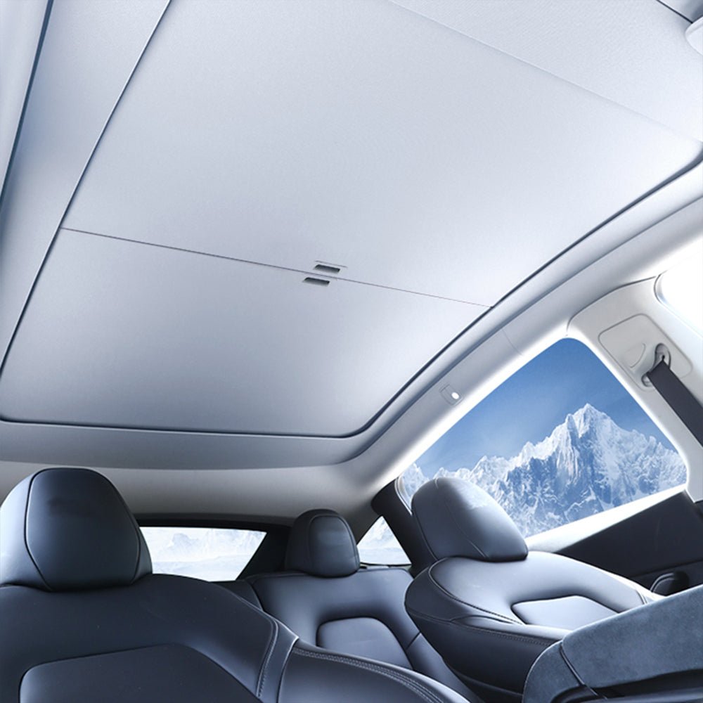 Sikunuo Retractable Sun Shade for Model Y Juniper