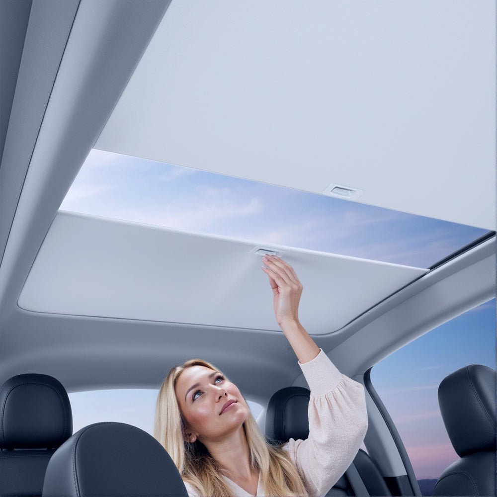Sikunuo Retractable Sun Shade for Model Y Juniper