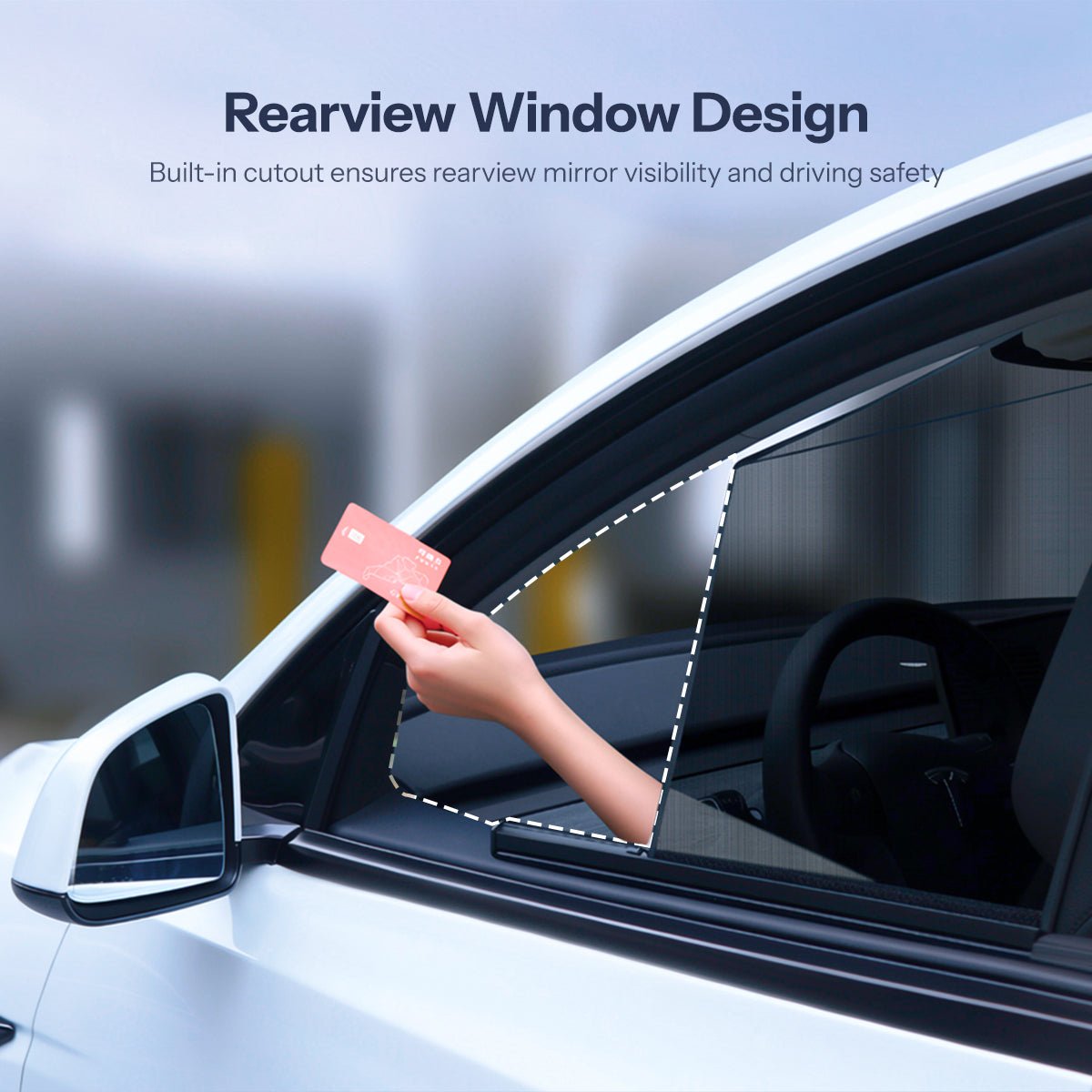 Sikunuo Retractable Window Sunshade for Model Y Juniper | Snap-on Install
