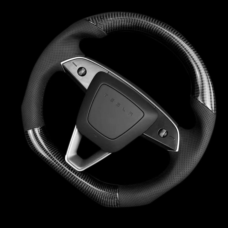 Sikunuo Sport Carbon Fiber Steering Wheel Replacement for Model 3 Highland & Model Y Juniper