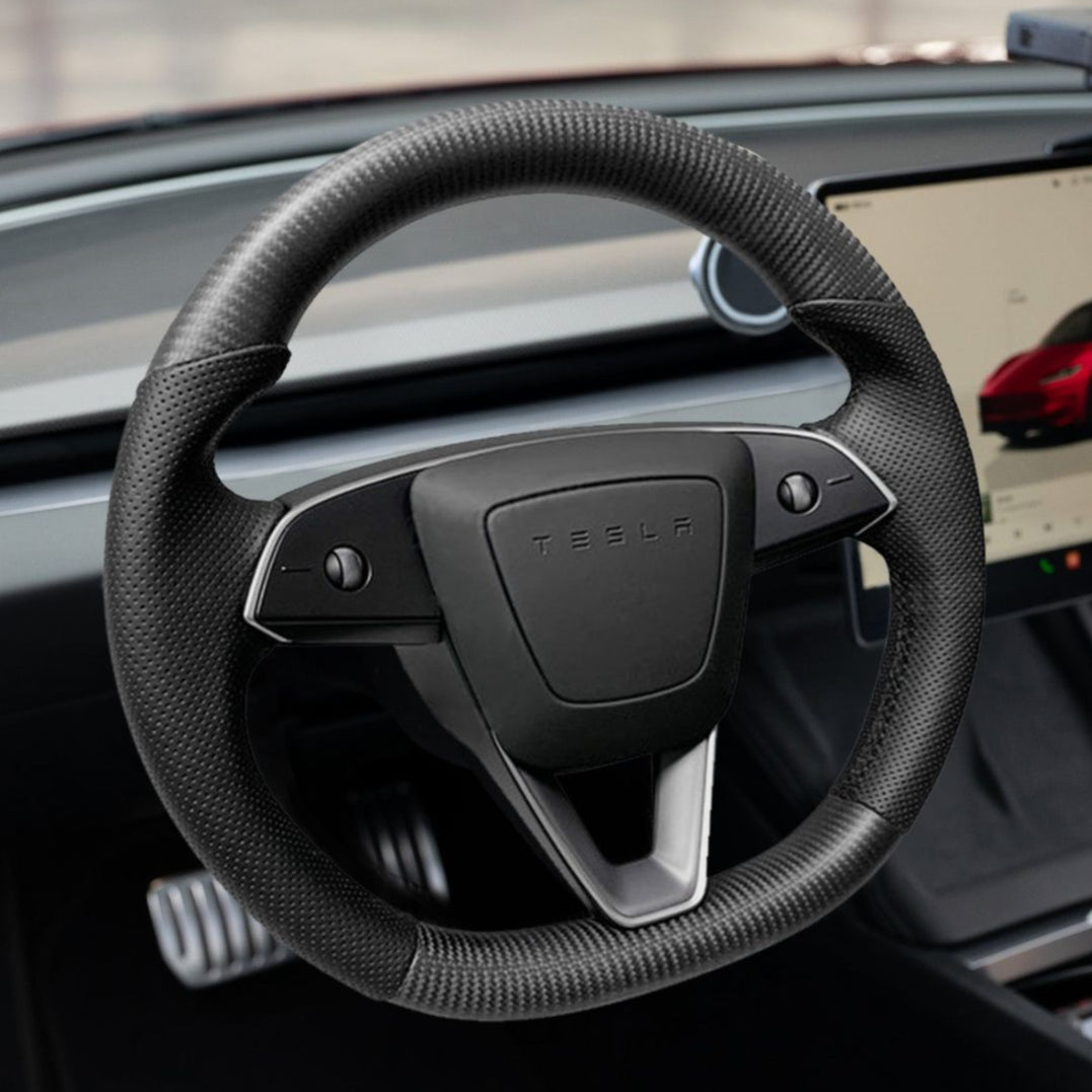 Sikunuo Sport Carbon Fiber Steering Wheel Replacement for Model 3 Highland & Model Y Juniper