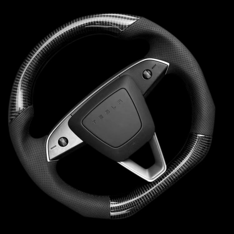 Sikunuo Sport Carbon Fiber Steering Wheel Replacement for Model 3 Highland & Model Y Juniper