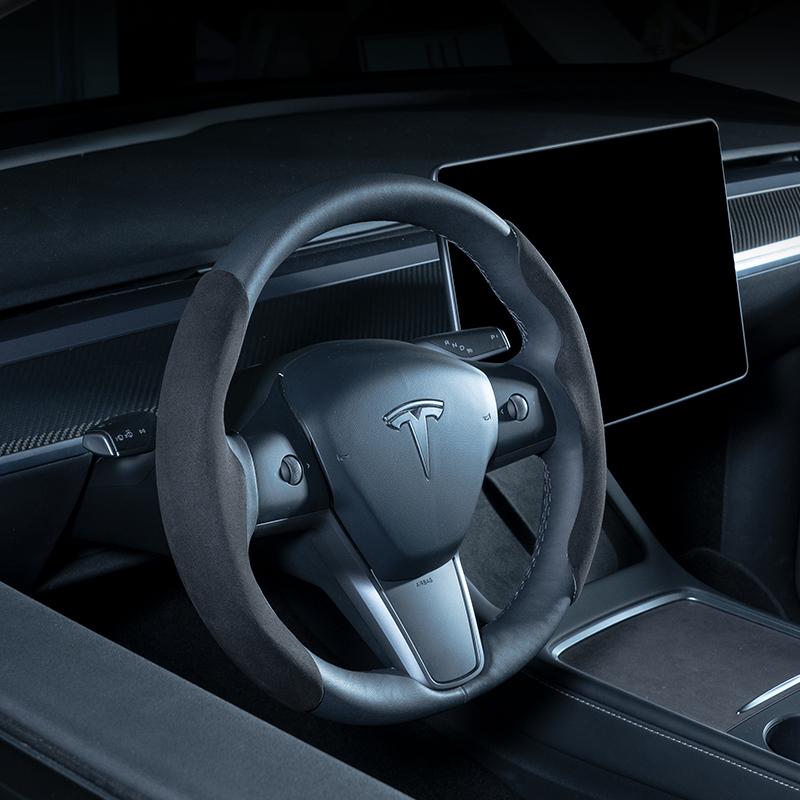 Sikunuo Steering Wheel Cover for Tesla Model 3/Y