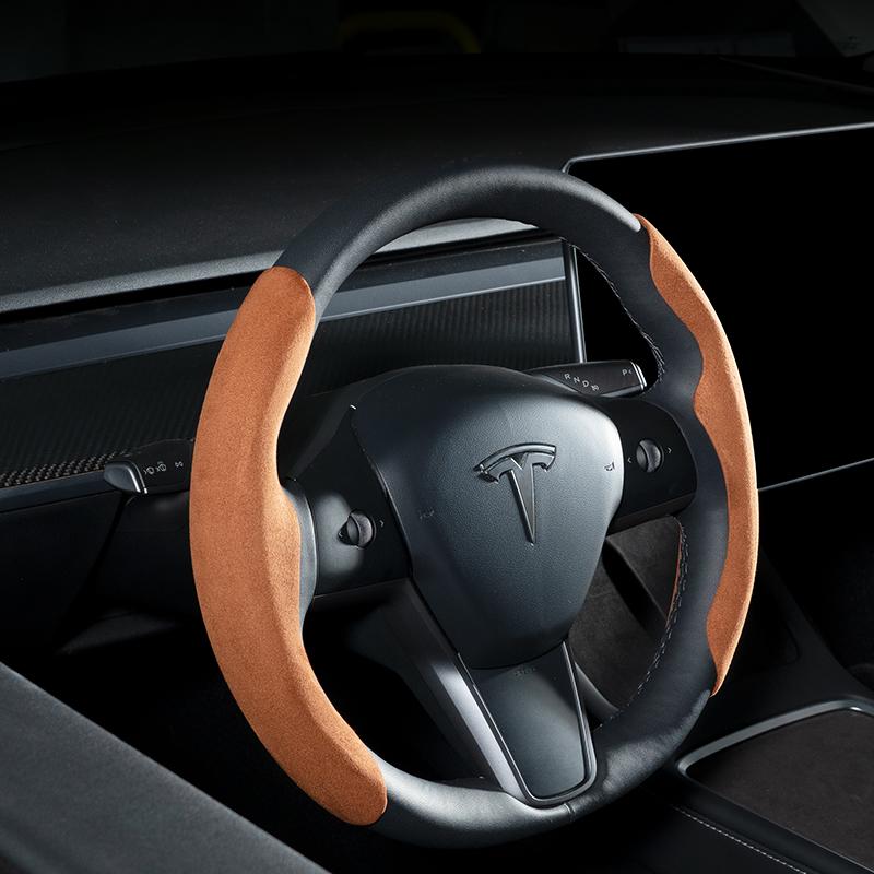 Sikunuo Steering Wheel Cover for Tesla Model 3/Y
