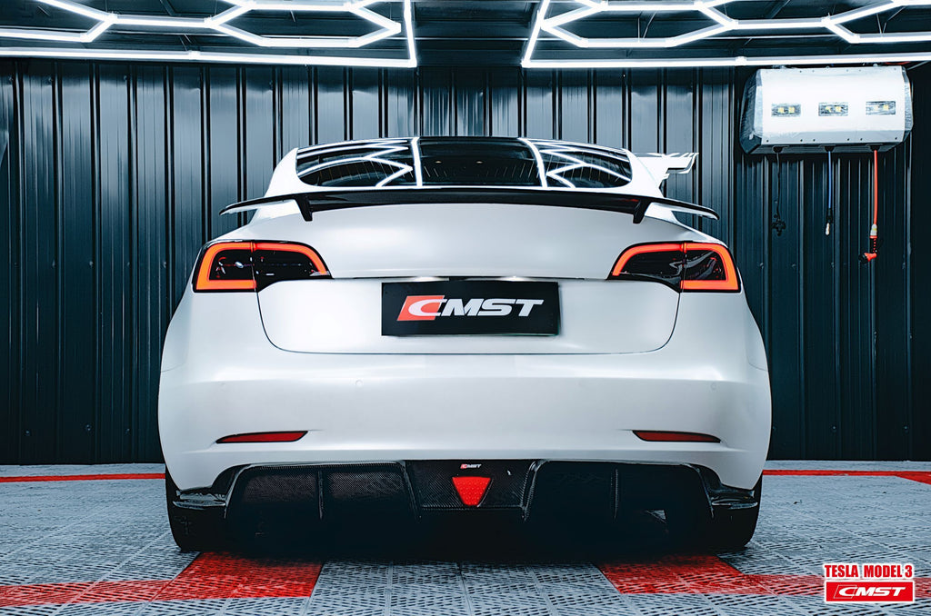 Sikunuo Tesla Model 3 Carbon Fiber Rear Spoiler Ver.3