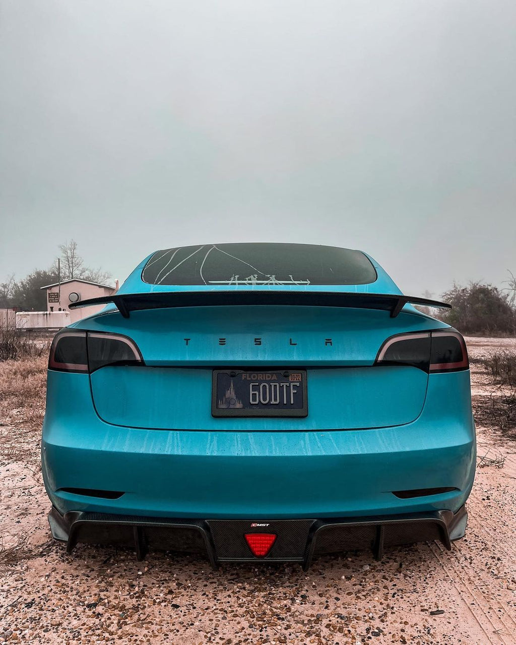 Sikunuo Tesla Model 3 Carbon Fiber Rear Spoiler Ver.3