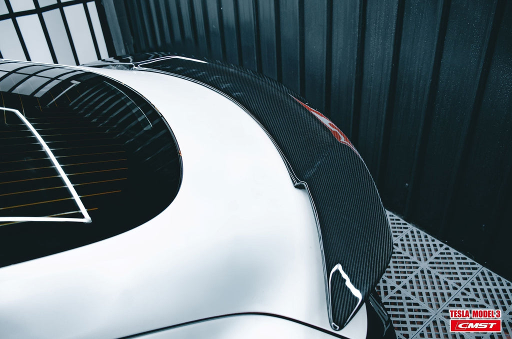Sikunuo Tesla Model 3 Carbon Fiber Rear Spoiler Ver.3