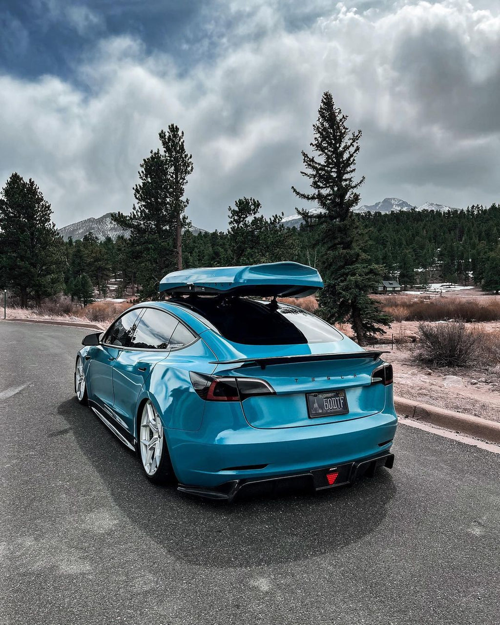 Sikunuo Tesla Model 3 Carbon Fiber Rear Spoiler Ver.3