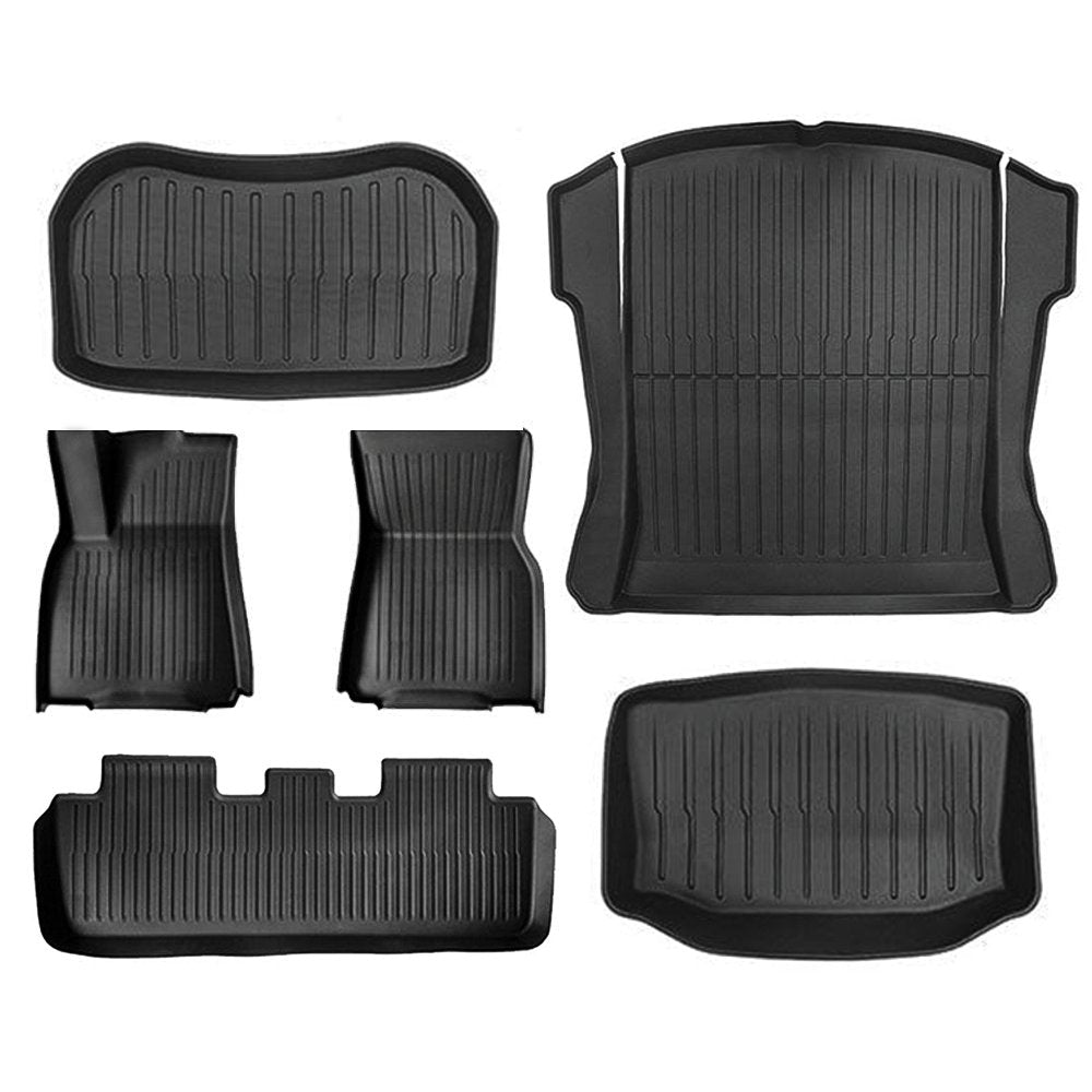 Sikunuo TPE All Weather Floor Mats for Tesla Model Y & Model 3