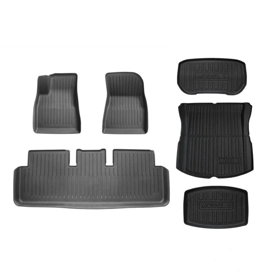 Sikunuo TPE All Weather Floor Mats for Tesla Model Y & Model 3