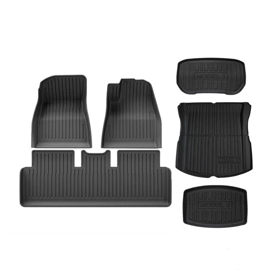 Sikunuo TPE All Weather Floor Mats for Tesla Model Y & Model 3