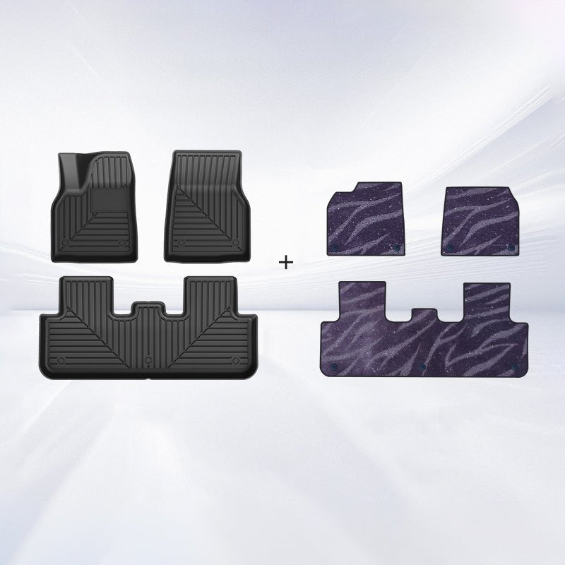 Sikunuo TPE+Carpet Double Layer Floor Mats for Model Y Juniper