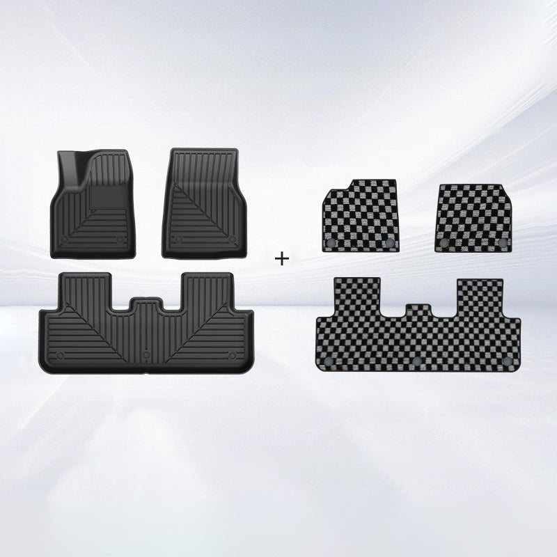 Sikunuo TPE+Carpet Double Layer Floor Mats for Model Y Juniper