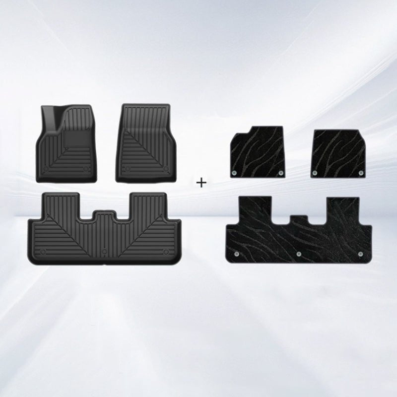 Sikunuo TPE+Carpet Double Layer Floor Mats for Model Y Juniper