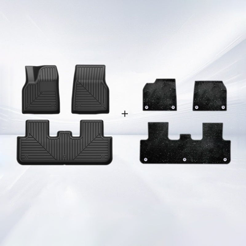 Sikunuo TPE+Carpet Double Layer Floor Mats for Model Y Juniper