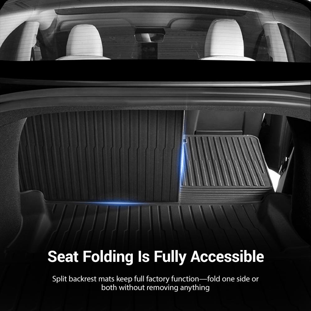 Sikunuo Trunk Mat With Backrest Mat for Model 3 Highland