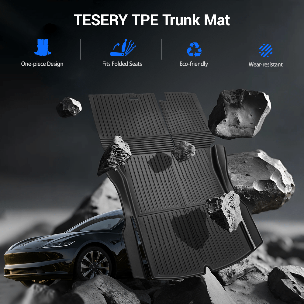 Sikunuo Trunk Mat With Backrest Mat for Model 3 Highland