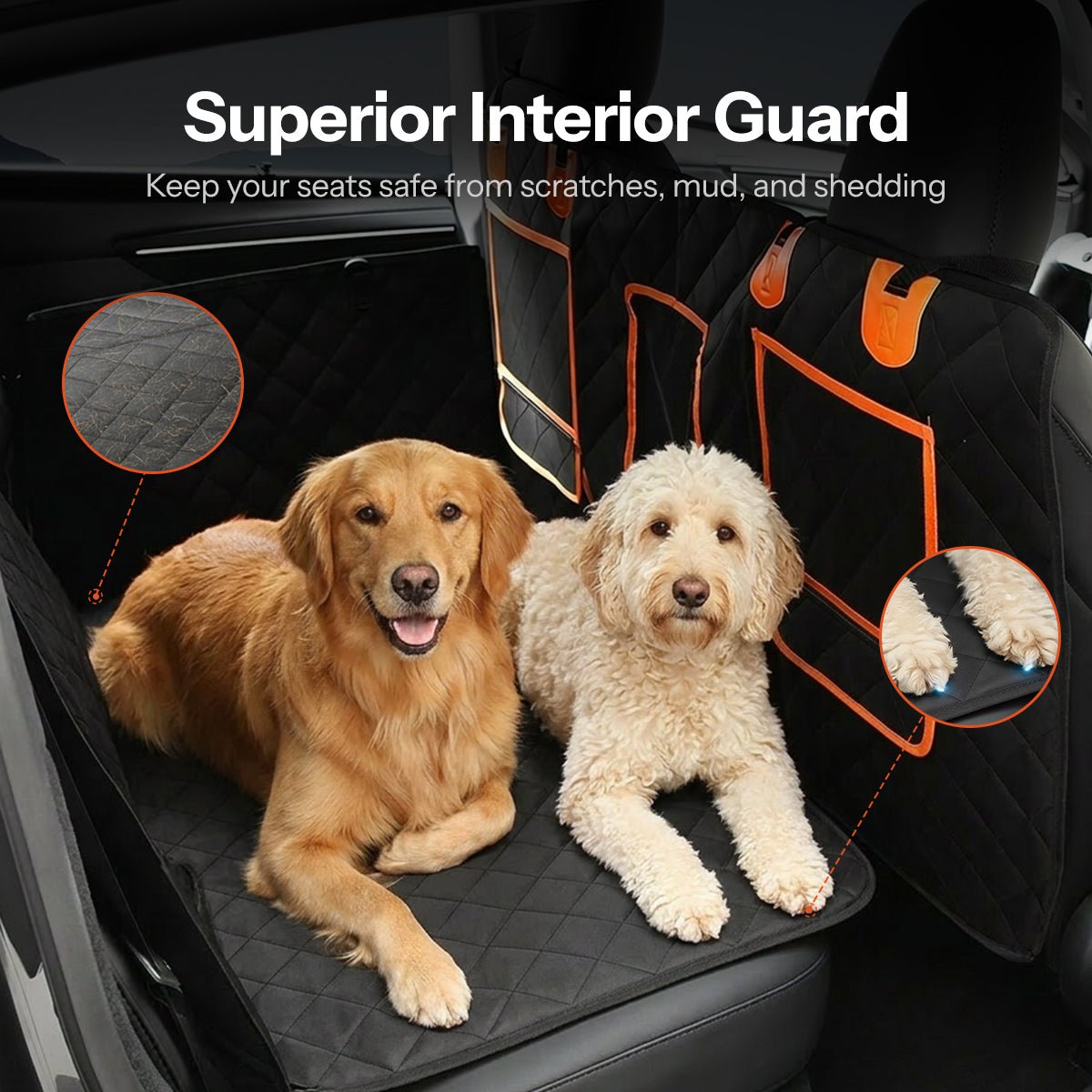 Sikunuo Upgraded Dog Seat Cover for Model Y | Waterproof | Mesh Window