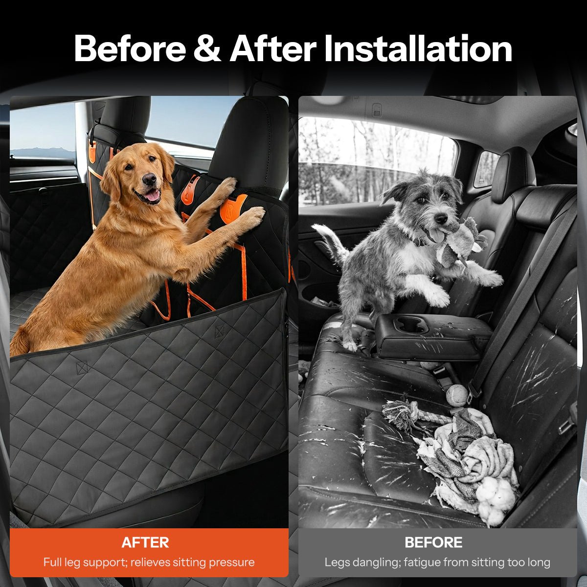 Sikunuo Upgraded Dog Seat Cover for Model Y | Waterproof | Mesh Window