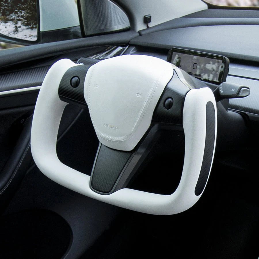 Sikunuo Yoke Carbon Fiber Steering Wheel for Model 3 / Y【Style 37】